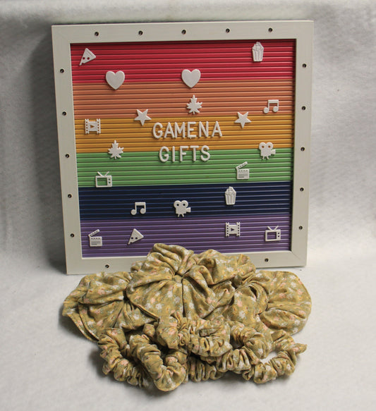 Vintage Floral Scrunchies